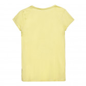 Cool Club Τ-shirt με στάμπα kitten και μπροκάρ λεπτομέρειες, κίτρινο για κορίτσια Cool club 306642 4