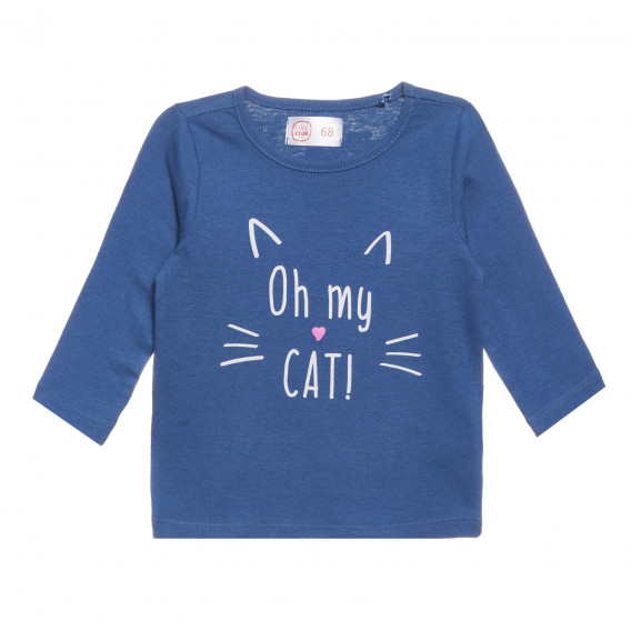 Cool Club μπλε μπλουζάκι με στάμπα 'Oh my Cat' για κορίτσια Cool club 306888 5