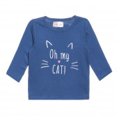 Cool Club μπλε μπλουζάκι με στάμπα 'Oh my Cat' για κορίτσια Cool club 306988 