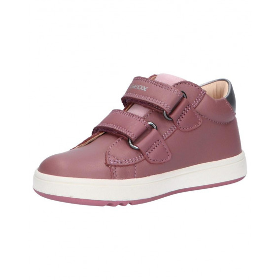 Δερμάτινα sneakers Geox με Velcro, ροζ Geox 309383 3