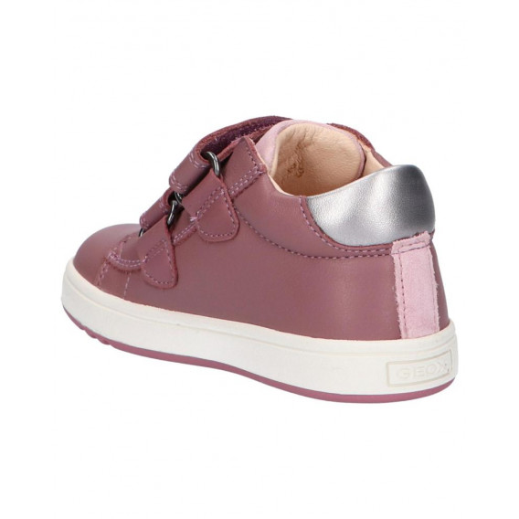 Δερμάτινα sneakers Geox με Velcro, ροζ Geox 309384 4