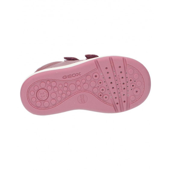 Δερμάτινα sneakers Geox με Velcro, ροζ Geox 309386 6