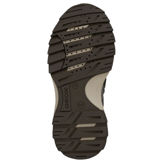 Μαύρα ψηλά αθλητικά παπούτσια Geox με suede λεπτομέρειες Geox 309394 4