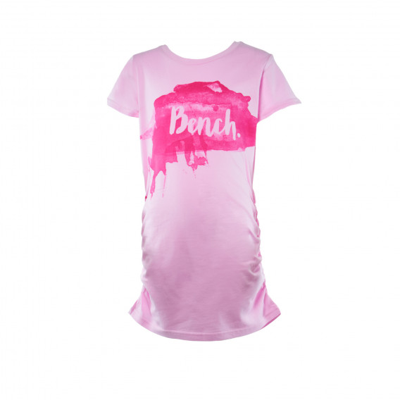 Ροζ κοντομάνικο πουκάμισο βαμβακερό για κορίτσι BENCH 30943 