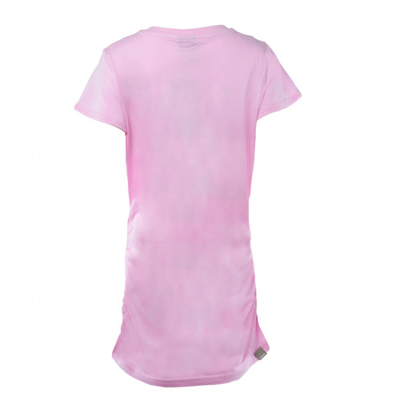 Ροζ κοντομάνικο πουκάμισο βαμβακερό για κορίτσι BENCH 30944 2