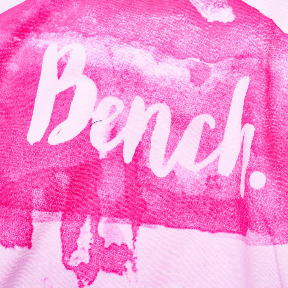 Ροζ κοντομάνικο πουκάμισο βαμβακερό για κορίτσι BENCH 30945 3