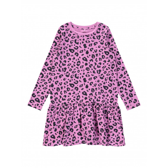 Φόρεμα με animal print, ροζ Name it 310217 