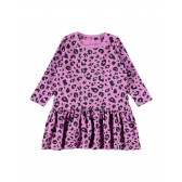 Φόρεμα με animal print για μωρό, ροζ Name it 310234 
