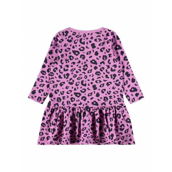 Φόρεμα με animal print για μωρό, ροζ Name it 310235 2