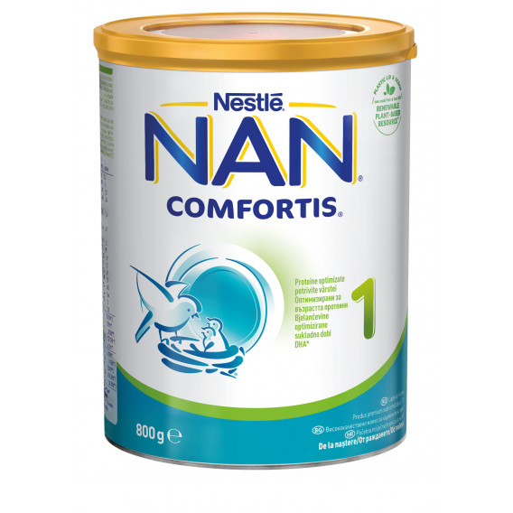 Βρεφικό γάλα NAN Comfortis 1 LR Bte, 0+ μήνες, κουτί 800 g. Nestle 310848 
