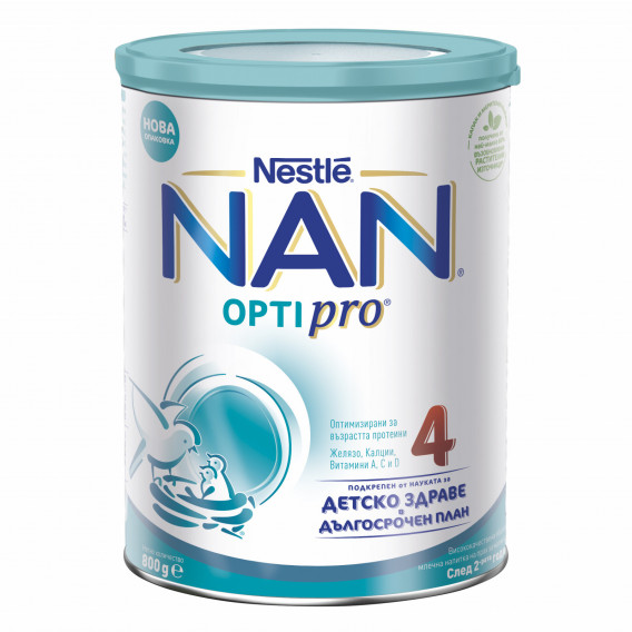 Εμπλουτισμένο ρόφημα γάλακτος NAN 4, 2+ ετών, κουτί 800 γρ. Nestle 311834 