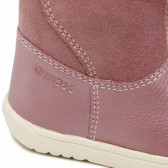 Δερμάτινες μπότες με σουέτ λεπτομέρειες, ροζ Geox 312230 6