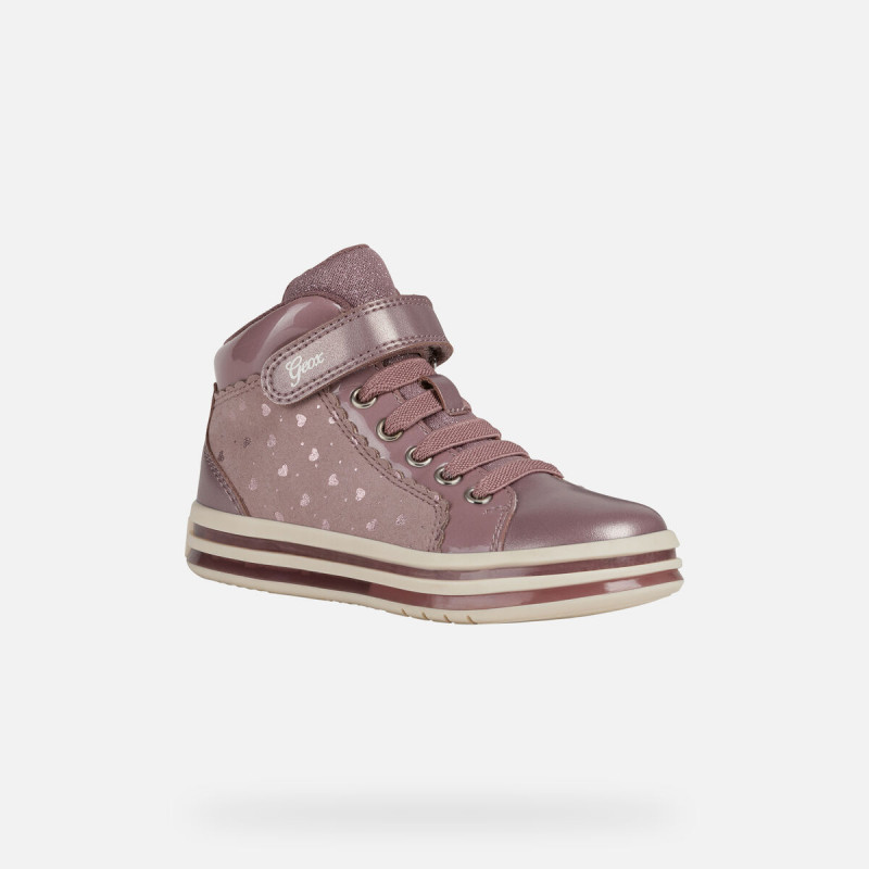 Sneakers με λακαριστές λεπτομέρειες, ροζ  312240