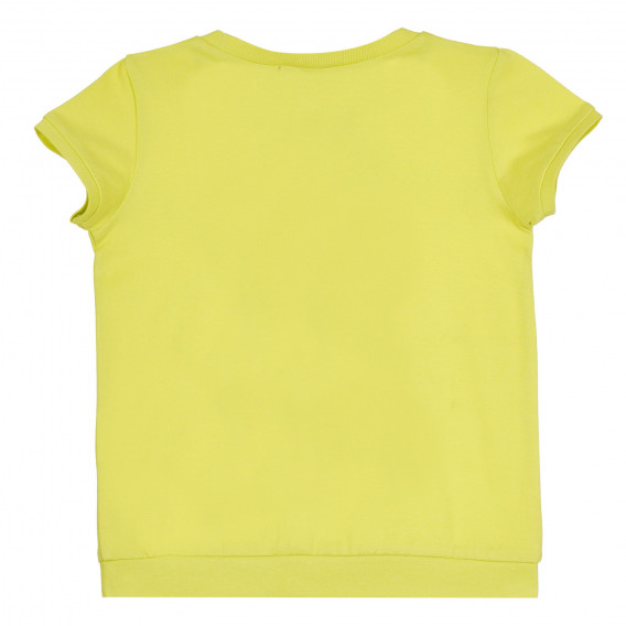 Βαμβακερό μπλουζάκι για μωρό με απλικέ μήλο, πράσινο Benetton 312670 4