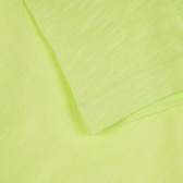 Βαμβακερό μπλουζάκι σε ανοιχτό πράσινο, με γράμματα Benetton 312725 3