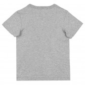 Βαμβακερό μπλουζάκι με στάμπα γατούλας, γκρι Benetton 312828 4