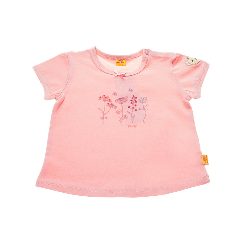 Steiff μπλούζα με κοντό μανίκι και μοτίβο λουλουδιών για μωρό  31285