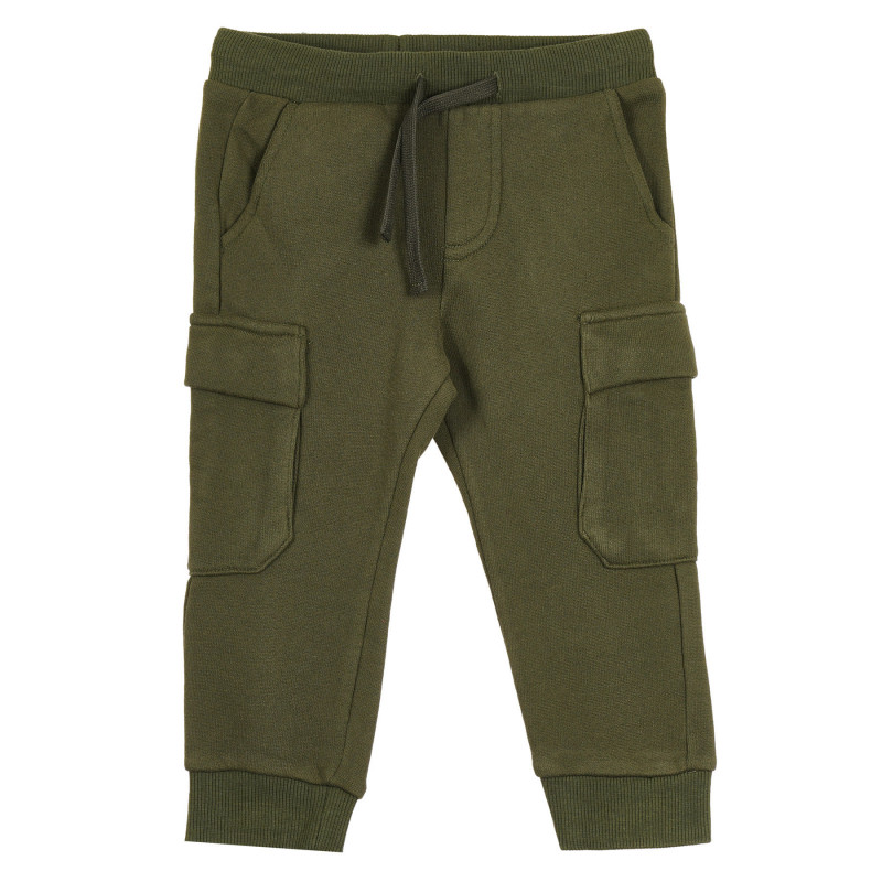 Βαμβακερό cargo παντελόνι σε πράσινο χρώμα, για μωρό  313147
