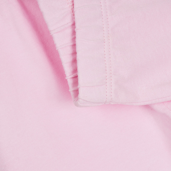 Βαμβακερό αθλητικό παντελόνι σε ροζ χρώμα, για μωρό Benetton 313176 2