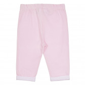 Βαμβακερό αθλητικό παντελόνι σε ροζ χρώμα, για μωρό Benetton 313178 4