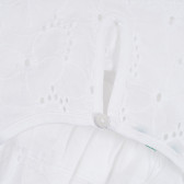 Τουνίκ βαμβακερή σε λευκό χρώμα με όμορφη δαντέλα Benetton 313593 2