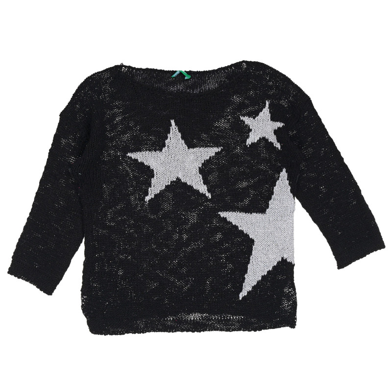 Μαύρο πουλόβερ με στάμπες αστεριών  314382