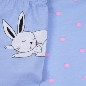Βαμβακερές πιτζάμες με σχέδιο με λαγουδάκι, μπλε Chicco 315169 4
