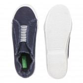 Μπλε υφασμάτινα αθλητικά παπούτσια με λάστιχο Benetton 315269 3