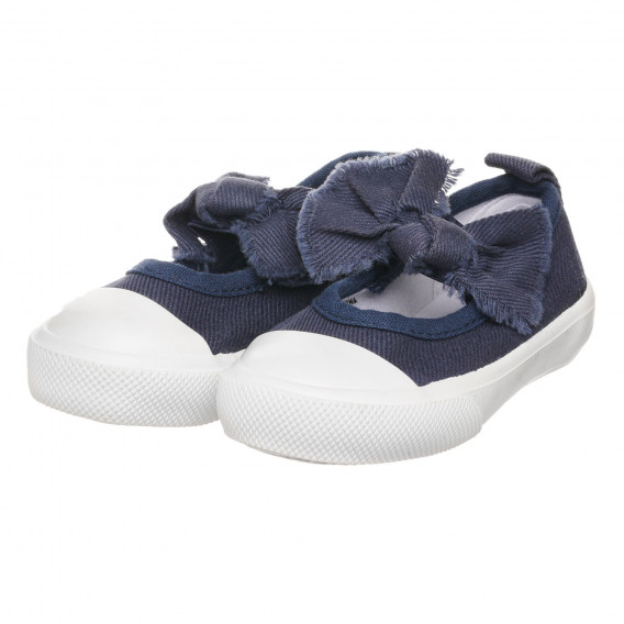 Υφασμάτινα αθλητικά παπούτσια με φιόγκο, μπλε Benetton 315279 