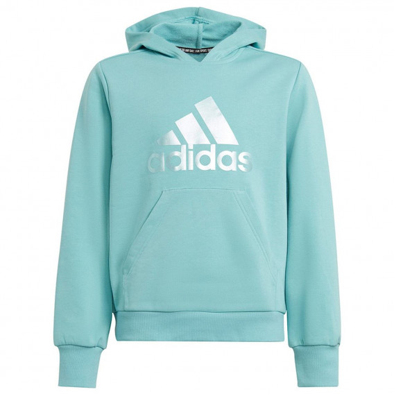 Φούτερ Adidas με κουκούλα και λογότυπο της μάρκας, γαλάζιο Adidas 315483 