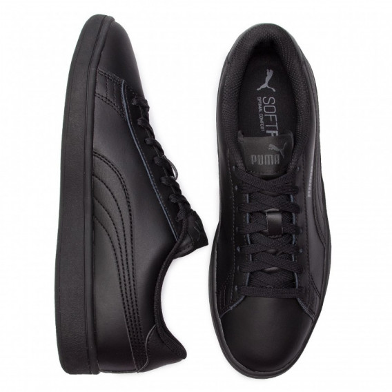 Smash μαύρα δερμάτινα αθλητικά παπούτσια Puma 315627 5