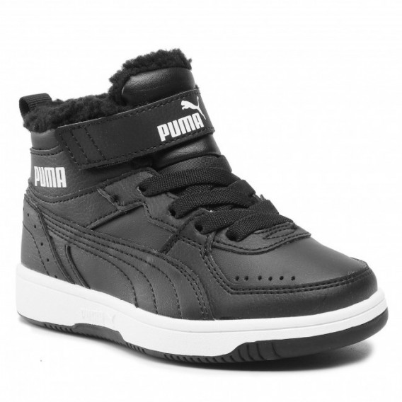Μαύρα ψηλά αθλητικά παπούτσια Rebound Joy Fur Puma 315642 