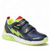 Μπλε αθλητικά παπούτσια με νέον λεπτομέρειες Geox 316670 