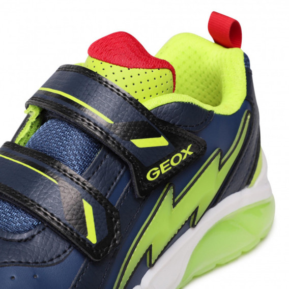 Μπλε αθλητικά παπούτσια με νέον λεπτομέρειες Geox 316676 7