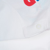 Βαμβακερό μπλουζάκι σε λευκό χρώμα, για τις καλοκαιρινές μέρες ZY 317106 3