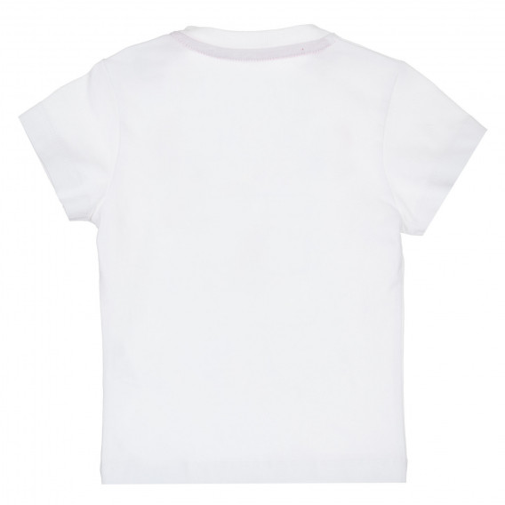 Βαμβακερό μπλουζάκι σε λευκό χρώμα, για τις καλοκαιρινές μέρες ZY 317108 5