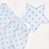 Μπλε και άσπρη πιτζάμα με στάμπες, για μωρό ZY 317161 3