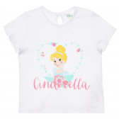Πολύχρωμο σετ μπλουζάκι και κολάν με στάμπα Cinderella, για μωρό ZY 317424 