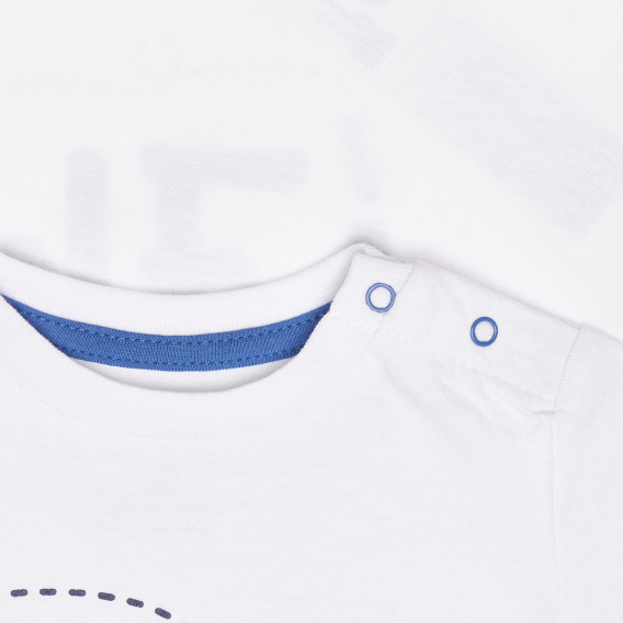 Μπλε-λευκό σετ μπλουζάκι και σορτς, για μωρό ZY 317557 4