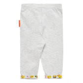 Βαμβακερό παντελόνι σε γκρι χρώμα με στάμπα Emoticon, για μωρό ZY 317785 4