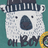 Πράσινη μπλούζα με στάμπα Αρκουδάκι, για μωρό ZY 317813 2