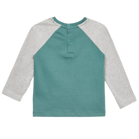 Πράσινη μπλούζα με στάμπα Αρκουδάκι, για μωρό ZY 317815 4