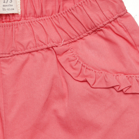Παντελόνι με βολάν και διακοσμητικές τσέπες για μωρό, ροζ ZY 317851 2