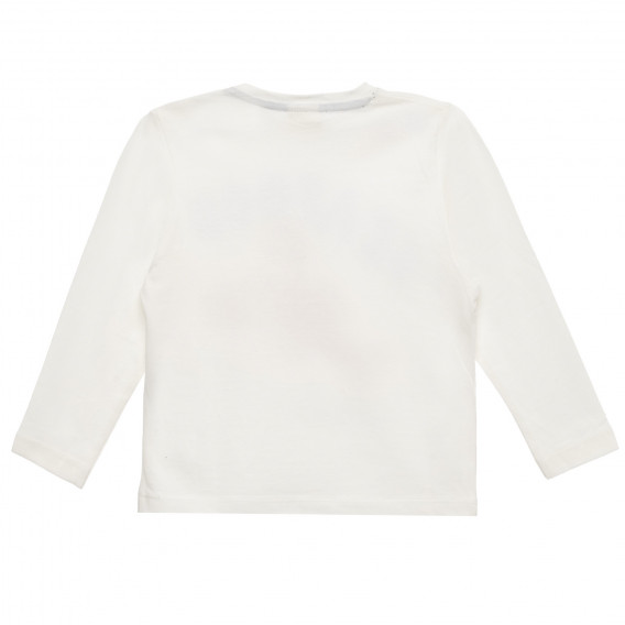 Λευκή βαμβακερή μπλούζα με επιγραφή Seafood, για μωρό ZY 317867 4