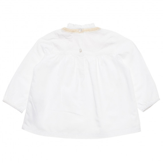 Λευκό πουκάμισο με κέντημα ZY 317879 4