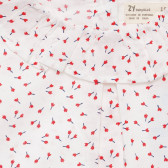 Μακρυμάνικο πουκάμισο με φλοράλ στάμπα, λευκό ZY 317899 2