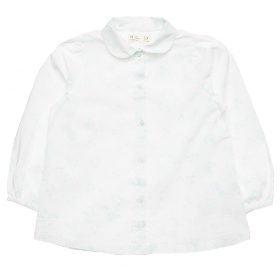 Λευκό πουκάμισο με φλοράλ στάμπα ZY 317973 