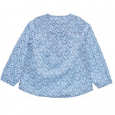 Μπλε μπλούζα με φλοράλ στάμπα ZY 317990 4