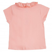 Βαμβακερή μπλούζα σε ανοιχτό ροζ χρώμα, με βολάν ZY 318059 3