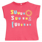 Βαμβακερό μπλουζάκι με στάμπα Sun, για μωρό ZY 318090 